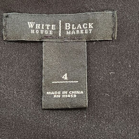 White House Black Market Faux Wrap Dress Jersey Stretch Twist Front Women's 4 - Picture 6 of 10